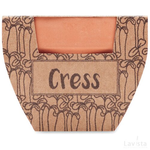 Potje tuinkers Cress pot hout