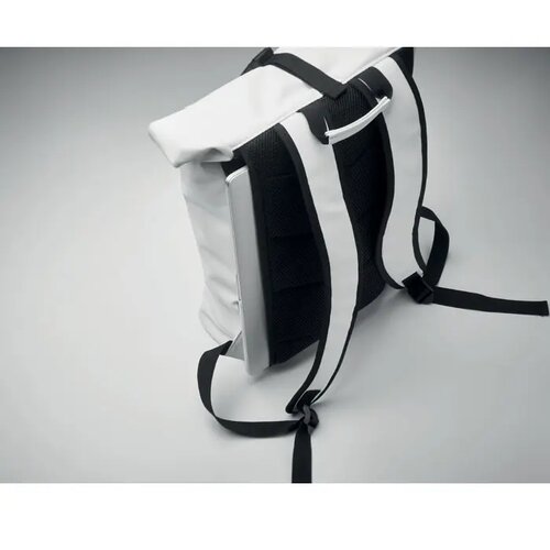 Laptop rolltop rugzak pu Bai roll wit