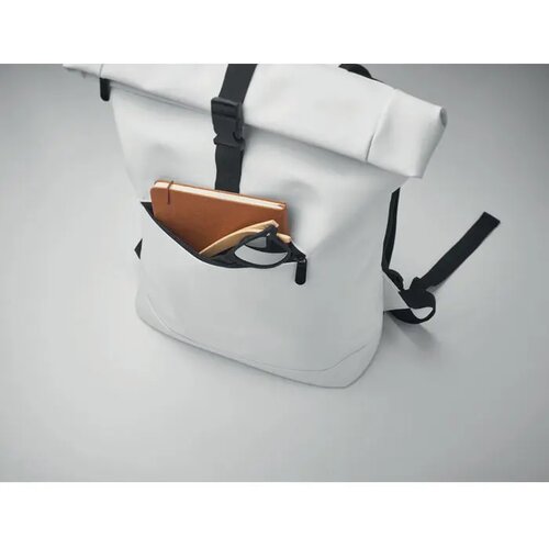 Laptop rolltop rugzak pu Bai roll wit