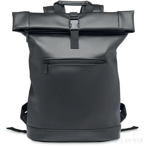 Laptop rolltop rugzak pu Bai roll zwart