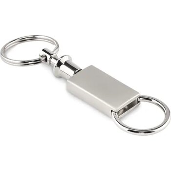 2-in1 sleutelhanger Keysplit mat zilver