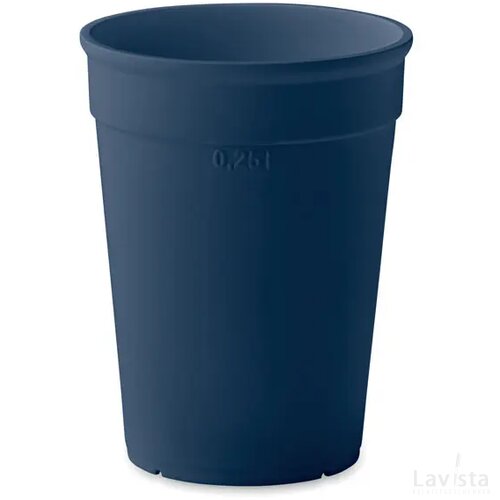 Gerecycled pp beker 300ml Awaycup marineblauw