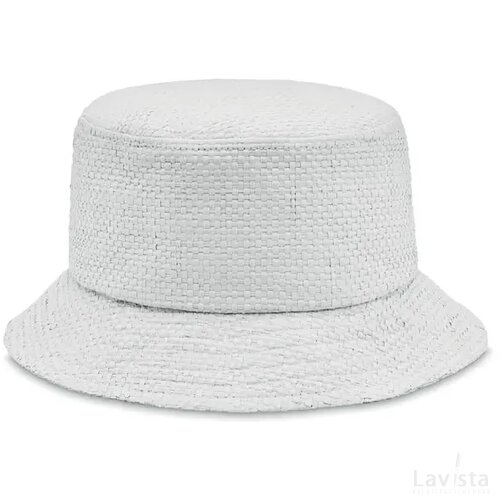 Zonnehoed papierstro Bilgola+ wit