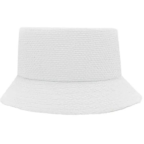 Papierstro zonnehoed Wit