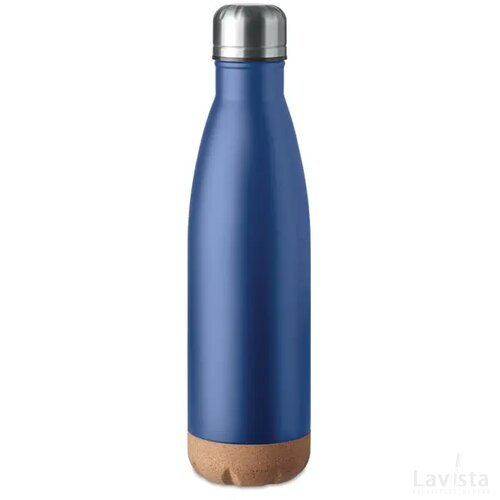 Dubbelwandige fles 500 ml Aspen cork blauw