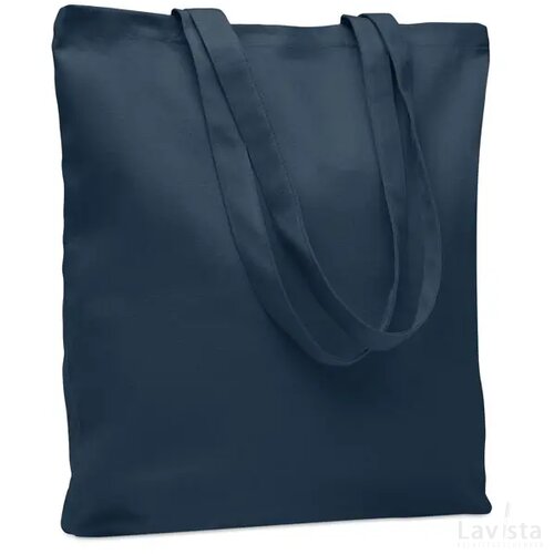 Stevige canvas boodschappentas Rassa coloured marineblauw