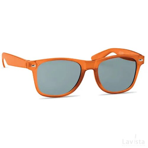 Zonnebril in rpet Macusa transparant oranje