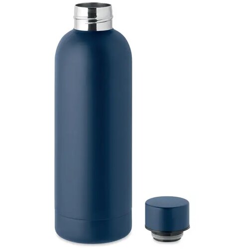 Gerecyclede RVS dubbelwandige fles Kobaltblauw 650 ml