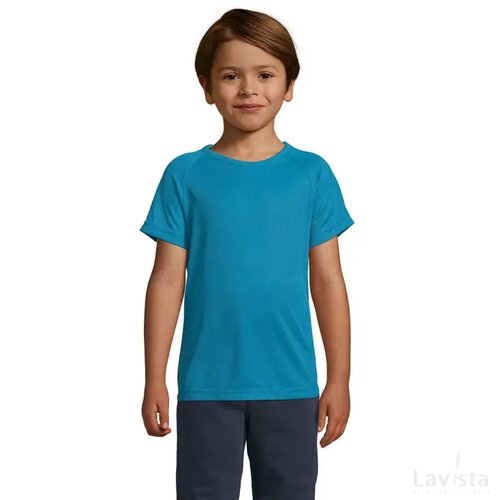 Sporty kinder t-shirt 140g Sporty kids aqua