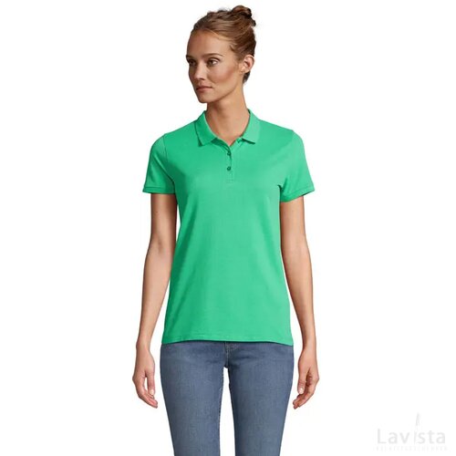 Planet dames polo 170g Planet women lente groen