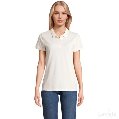Planet dames polo 170g Planet women white off