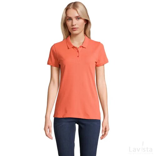 Planet dames polo 170g Planet women pop oranje