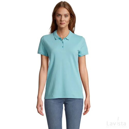 Planet dames polo 170g Planet women zwembad blauw