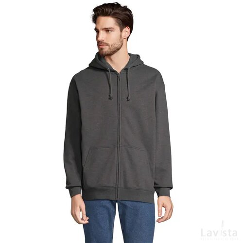 Carter capuchon met rits Carter charcoal melange