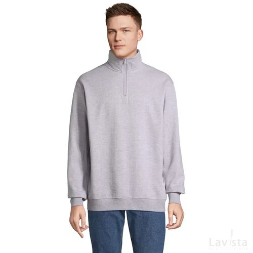 Conrad sweater met rits Conrad grey melange