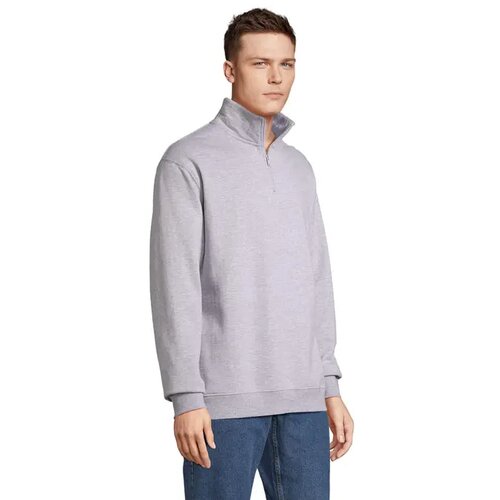 Conrad sweater met rits Conrad grey melange