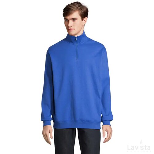 Conrad sweater met rits Conrad koningsblauw