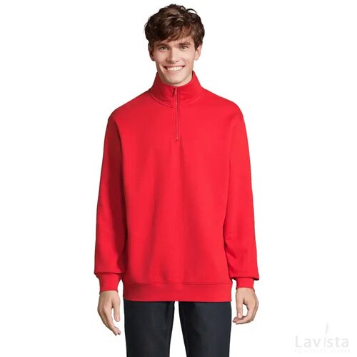 Conrad sweater met rits Conrad helder rood