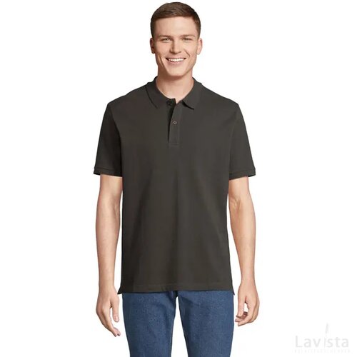 Pegase polo bio 210g Pegase koolstofgrijs