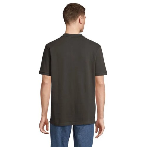 Pegase polo bio 210g Pegase koolstofgrijs