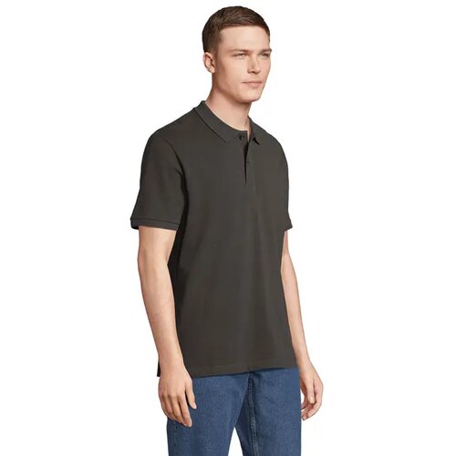 Pegase polo bio 210g Pegase koolstofgrijs