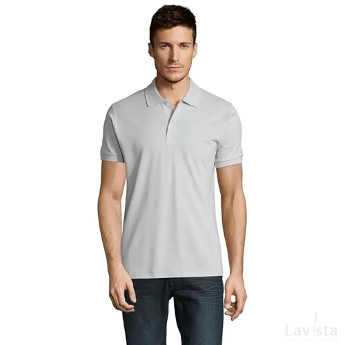 Perfect heren polo 180g Perfect men creamy blue