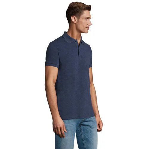 Perfect heren polo 180g Perfect men heather denim