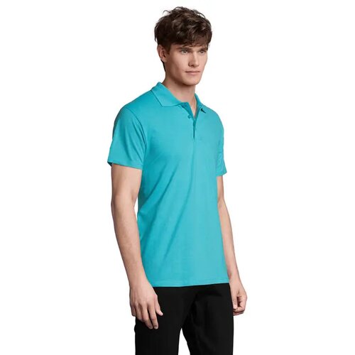 Spring ii heren polo 210g Spring ii atoll blauw