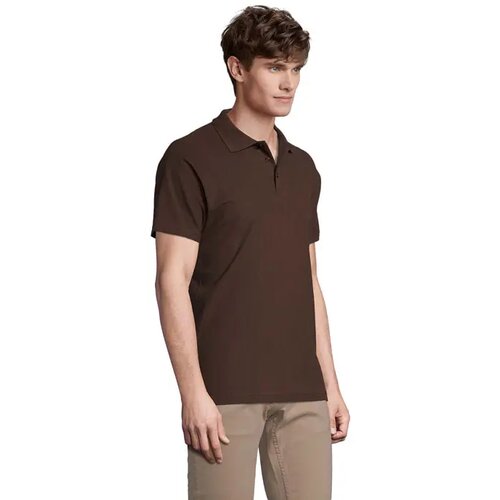 Spring ii heren polo 210g Spring ii chocolate