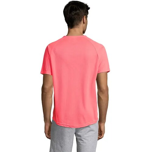 Sporty heren t-shirt Sporty neon koraal