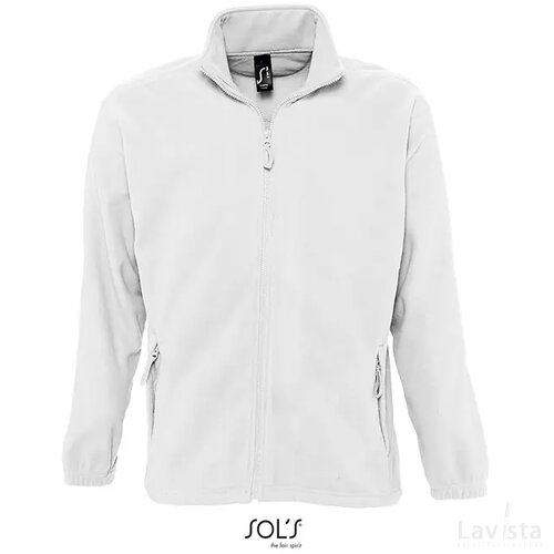 North fleece jack met rits North wit