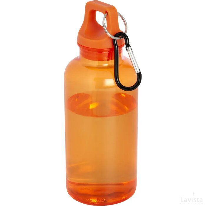 Oregon 400 ml waterfles van RCS-gecertificeerd gerecycled plastic met karabijnhaak Oranje