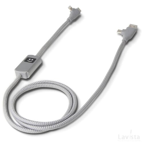 Xoopar Allure GRS PD-kabel met gegevensoverdracht licht grijs