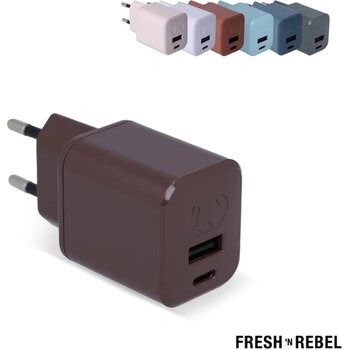 2WC30 I Fresh 'n Rebel Mini Charger USB-C + A PD // 30W donker gun metal