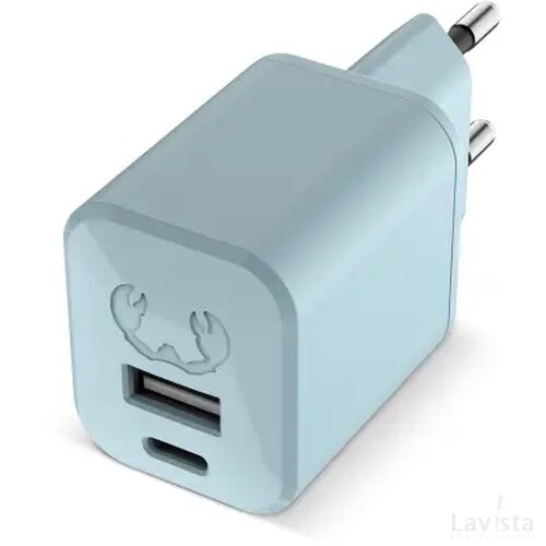 2WC30 I Fresh 'n Rebel Mini Charger USB-C + A PD // 30W pastel blauw