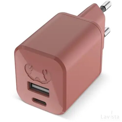 2WC30 I Fresh 'n Rebel Mini Charger USB-C + A PD // 30W licht rood