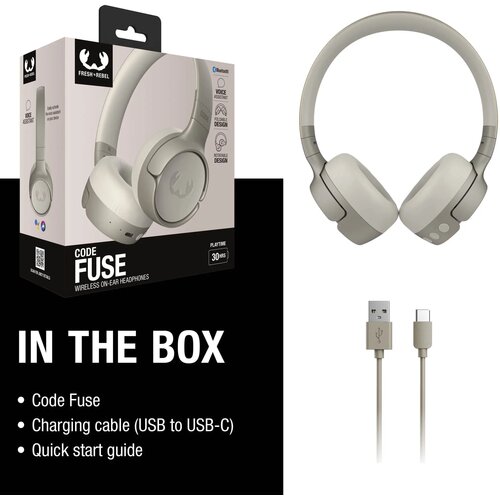 Code Fuse-Wireless on-ear headphone Beige