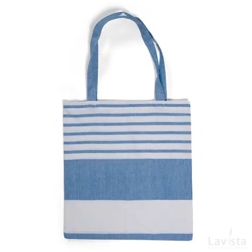 Sagaform Ella Hamam Katoenen Tas 41x38 cm blauw