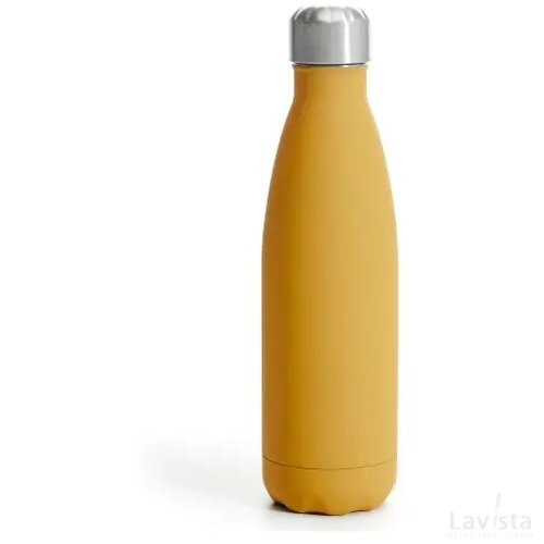 Sagaform Nils stalen fles Rubber 500ml donker geel