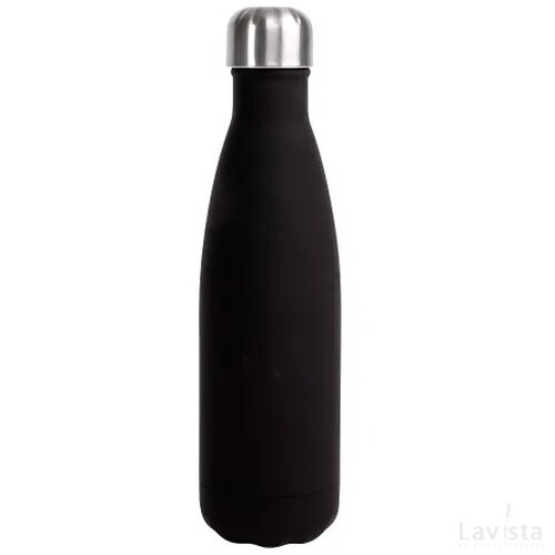 Sagaform Nils stalen fles Rubber 500ml zwart