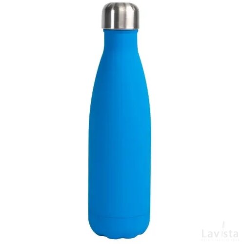 Sagaform Nils stalen fles Rubber 500ml lichtblauw