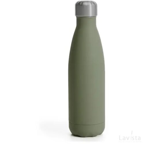 Sagaform Nils stalen fles Rubber 500ml groen