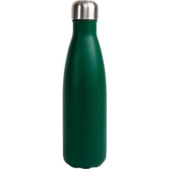 Sagaform Nils stalen fles gepoedercoat 500ml donker groen