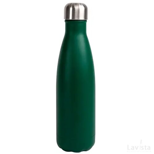 Sagaform Nils stalen fles gepoedercoat 500ml donker groen