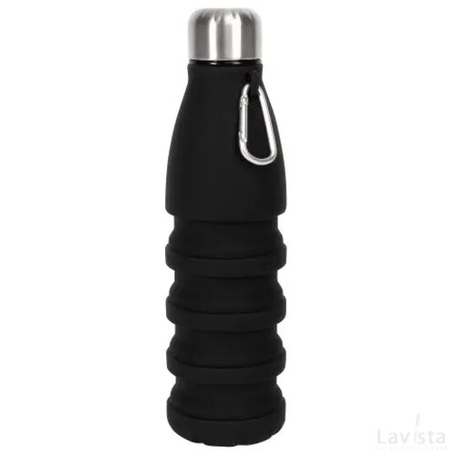 Sagaform Stig invouwbare fles 550ml zwart