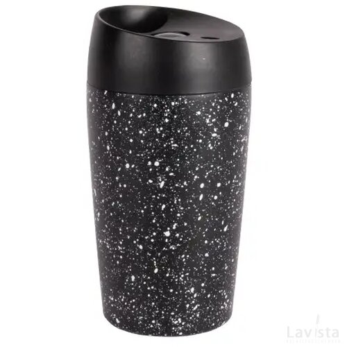 Sagaform Loke Dubbelwandige mok Splash 240ml zwart / wit