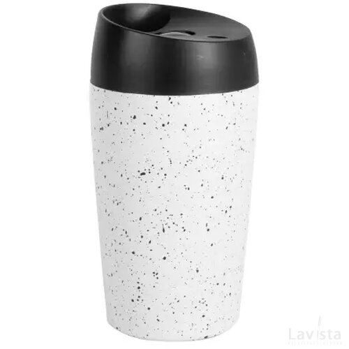 Sagaform Loke Dubbelwandige mok Splash 240ml wit / zwart
