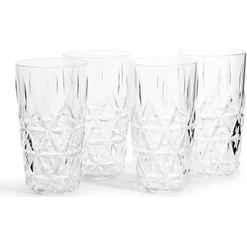 Sagaform Acryl picknickbekers 400ml set van 4 transparant