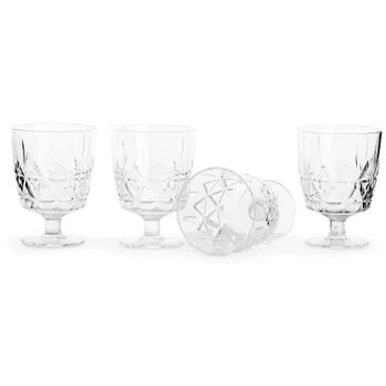 Sagaform Acryl picknickglas, 300ml set van 4 transparant