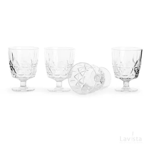 Sagaform Acryl picknickglas, 300ml set van 4 transparant
